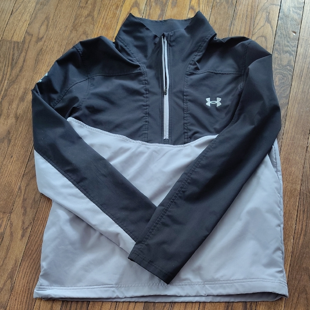 Under Armour Black and White Half-Zip Pullover